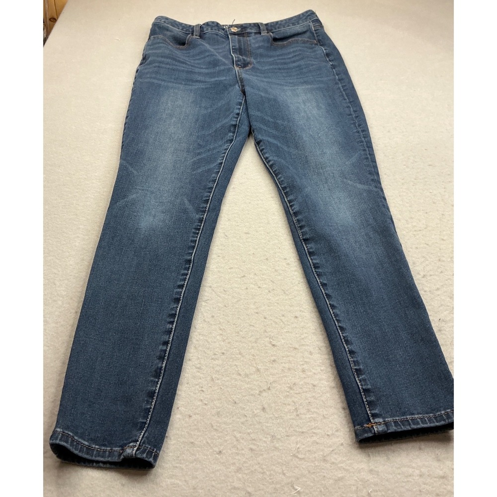 American Eagle Super Hi-Rise Jegging Blue Denim Skinny Jeans Women 10 Regular
